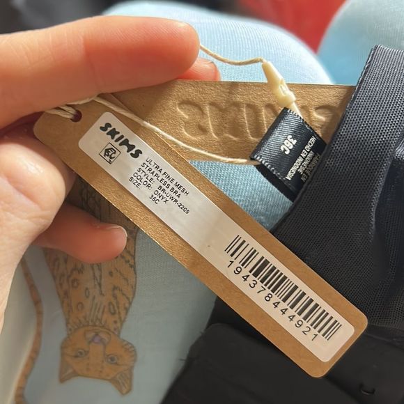 NWT SKIMS Ultra Fine Mesh Strapless Underwire Bra Onyx - Picture 6 of 6